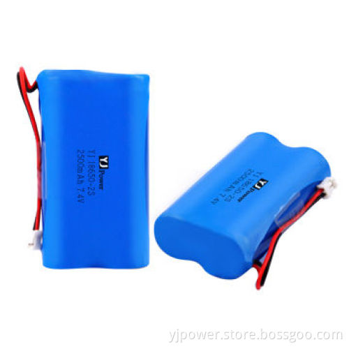 7.4V/2,500mAh Cylindrical Li-ion Battery Pack, 18650-2S